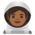 🧑🏾‍🚀 astronaut: medium-dark skin tone display on Google